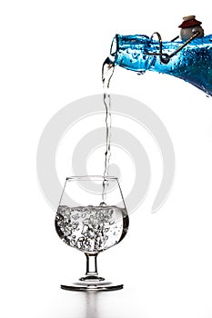 Water drop in a cocktail photo